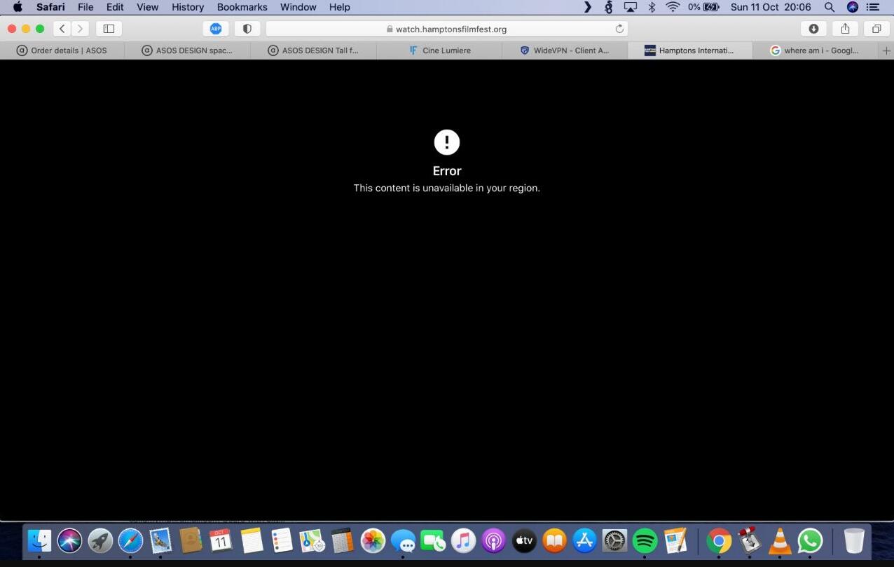 Hamptons International Film Festival VPN error