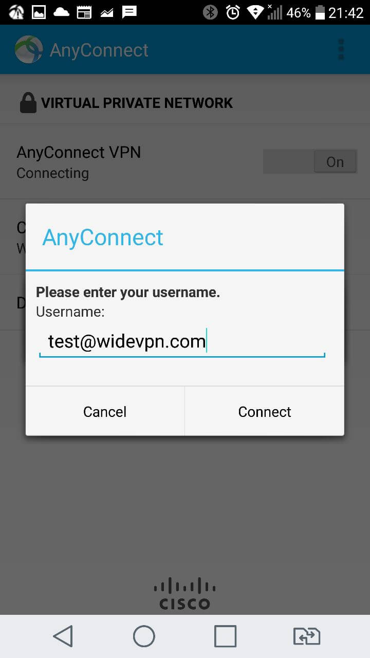 android anyconnect vpn setup 3