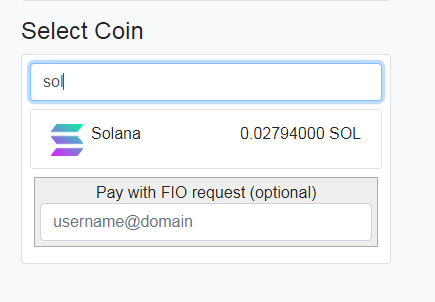 sol payment