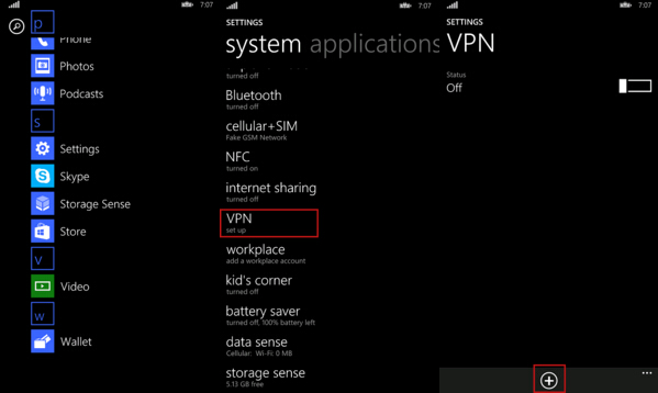 windows phone 8.1 vpn certificate location